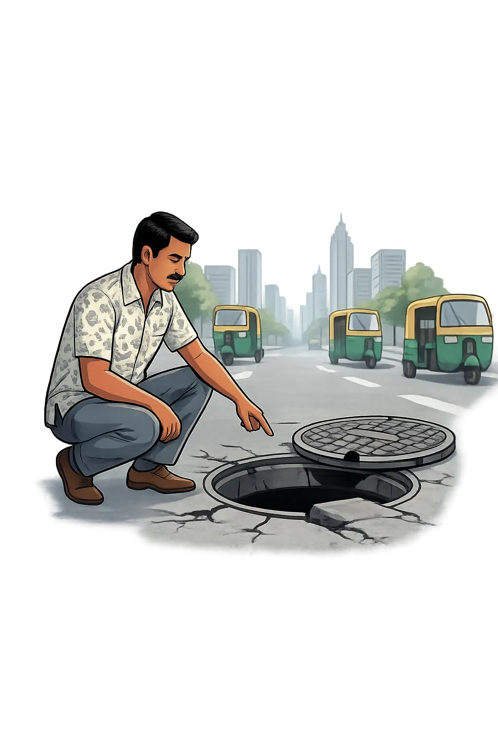 Citizen spots a civic issue — Step 1 SPOT