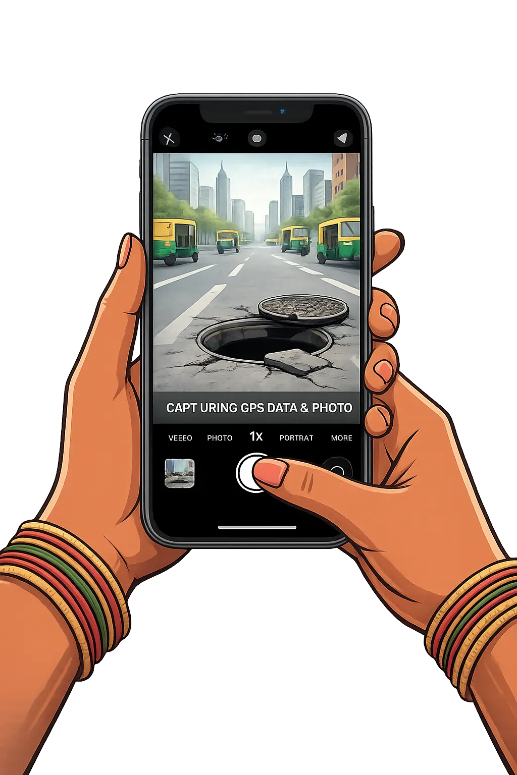 Citizen snaps a photo and geo-tags — Step 2 SNAP